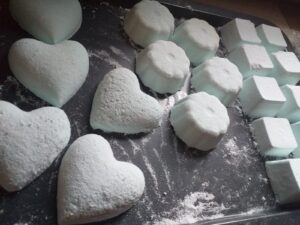 In the making of the shower steamers